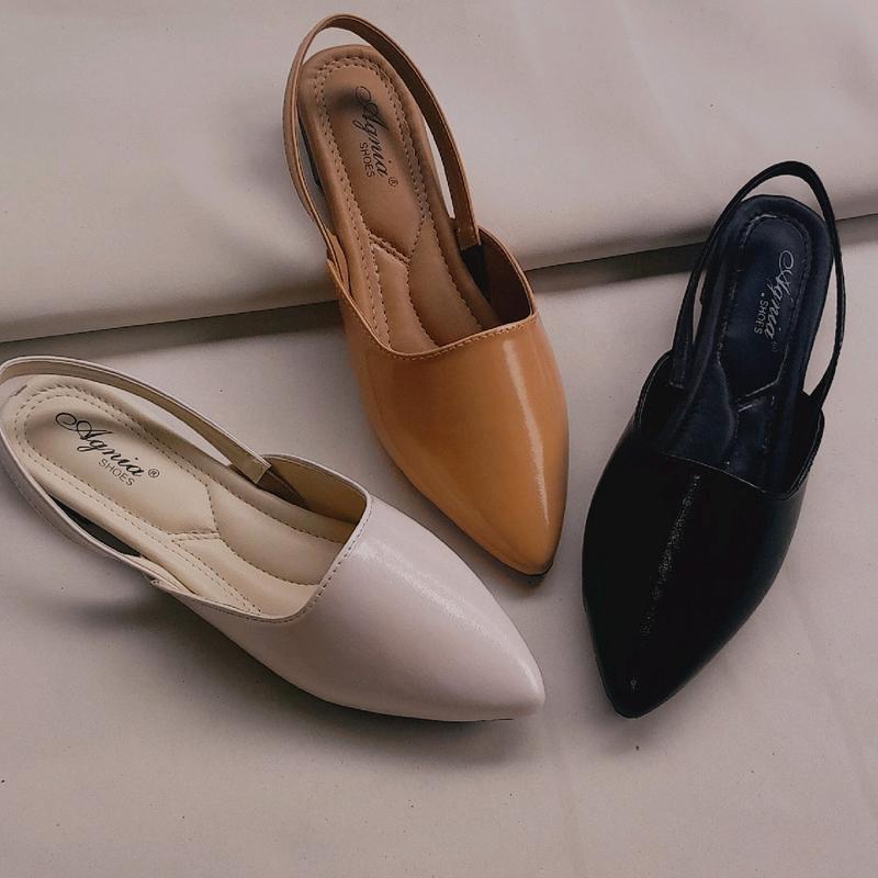 sepatu sandal selop mules wanita/Sandal datar tanpa hak Shoes 3