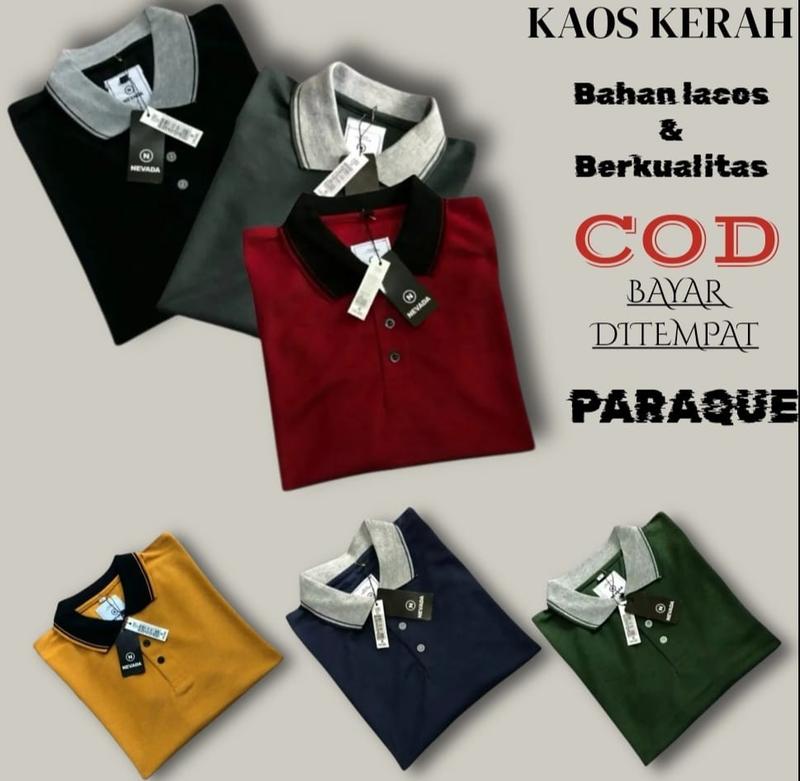 Product Introduction of Paket 3pcs Kaos Polo Shirt Pria Kaos Kerah Lengan pendek Bahan Cotton Cuty Ukuran M L XL 4