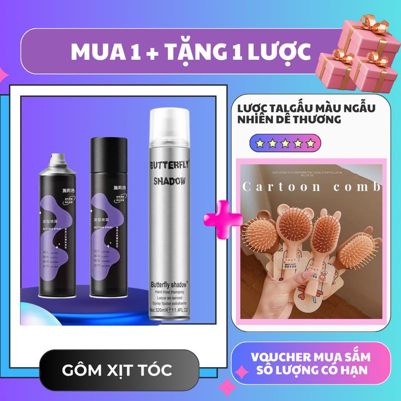 [MUA 1 TẶNG 1 LƯỢC ] Keo - Gôm xịt gIữ nếp, bồng bềnh tóc  - TẶNG LƯỢC | Tubu