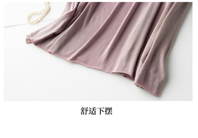 Product Introduction of Áo Thun Dài Tay Phong Cách Hàn Quốc, Quần Áo Mềm Mại, Thích Hợp Cho Mùa Xuân Và Mùa Thu, Chất Liệu Rayon Mỏng, Cổ Tròn, Áo Sơ Mi Lớp Nền Bó Sát Áo Dễ Phối Đồ Ngoài Trời Cho Nữ Top Women Shirt 25