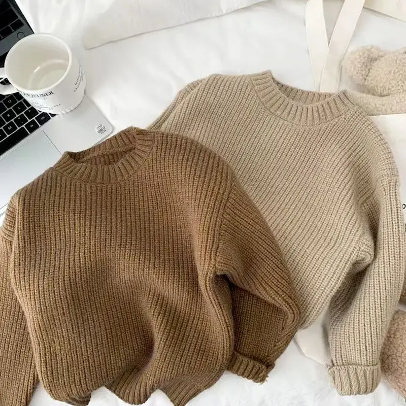 Áo Len Bé Trai, Phong Cách Hàn Quốc, Lót Lông Cừu, Dày, Cổ Tròn, Áo Len Áo Chui Đầu, Hàng Mới Về 2023, Thích Hợp Cho Mùa Thu Và Mùa Đông, Áo Len Phong Cách Phương Tây Cho Trẻ Em Dài Tay Heo 6