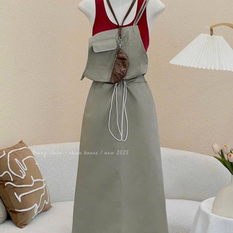 SÉT ÁO TĂM LẠNH PHỐI YẾM COTON LẠNH CÓ RÚT DÂY Chất liệu: TĂM LẠNH & COTTON LẠNH 1