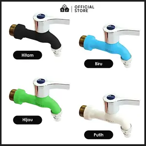 Kran Air 1/2 3/4 inch PVC Jumbo / Kran drat kuningan Engkol Honxi / Kran Taman