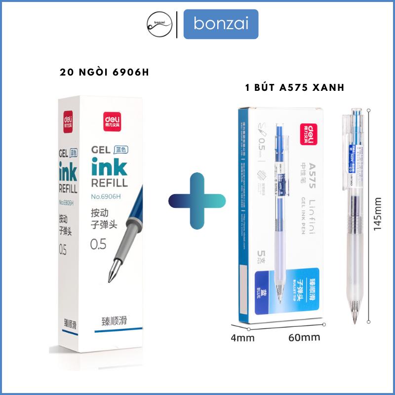 COMBO 20 Ngòi Deli Tặng Ngay 1 Bút A575 Xanh Hàng Chính Hãng
