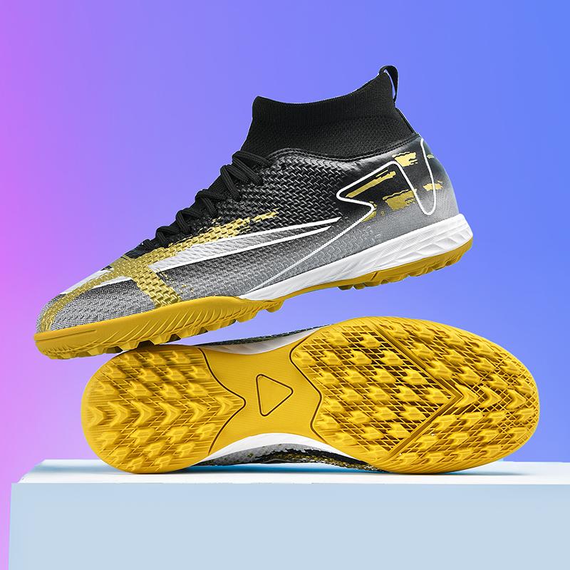（SIZE 33-45）Ready Stock Unisex Plus Size Football Shoes Outdoor Futsal Soccer Shoes Non-slip Training Shoes 2