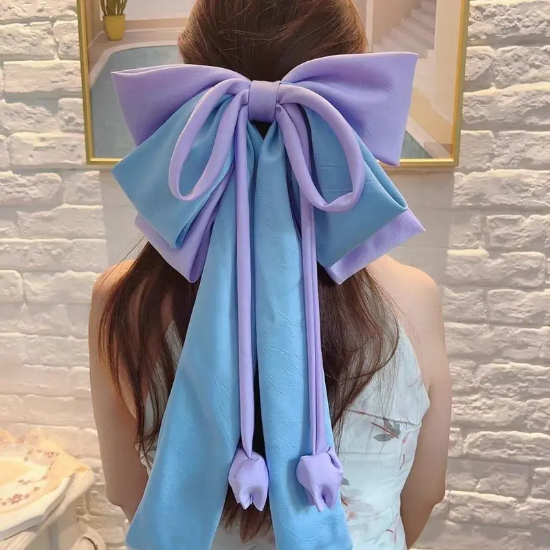 Kẹp Tóc Mái Mùa Xuân Và Mùa Hè, Thiết Kế Nơ Nàng Tiên Cá Cô Gái Ngọt Ngào Quá Khổ, Ngoại Cỡ, Thiết Kế Đẹp, Hàng Mới Về 2024, Lấy Cảm Hứng Từ Hoa Mơ Hồng Sương Hồng Women 2