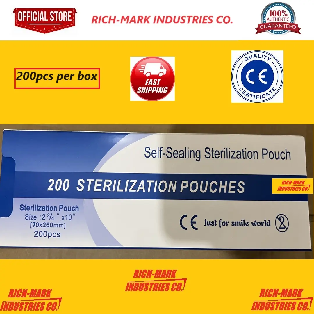 70mmx260mm(200pcs per box)autoclave pouch self sealing dental clinic tatoo