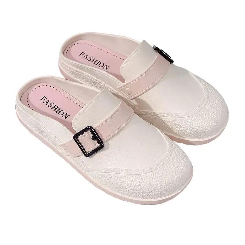 BBBB-809【Gấu Trúc Anh】- Giày Lỗ Bao Đầu nữ 2024 đế dày mùa hè 3 màu DéP Shoes dép  giả 9