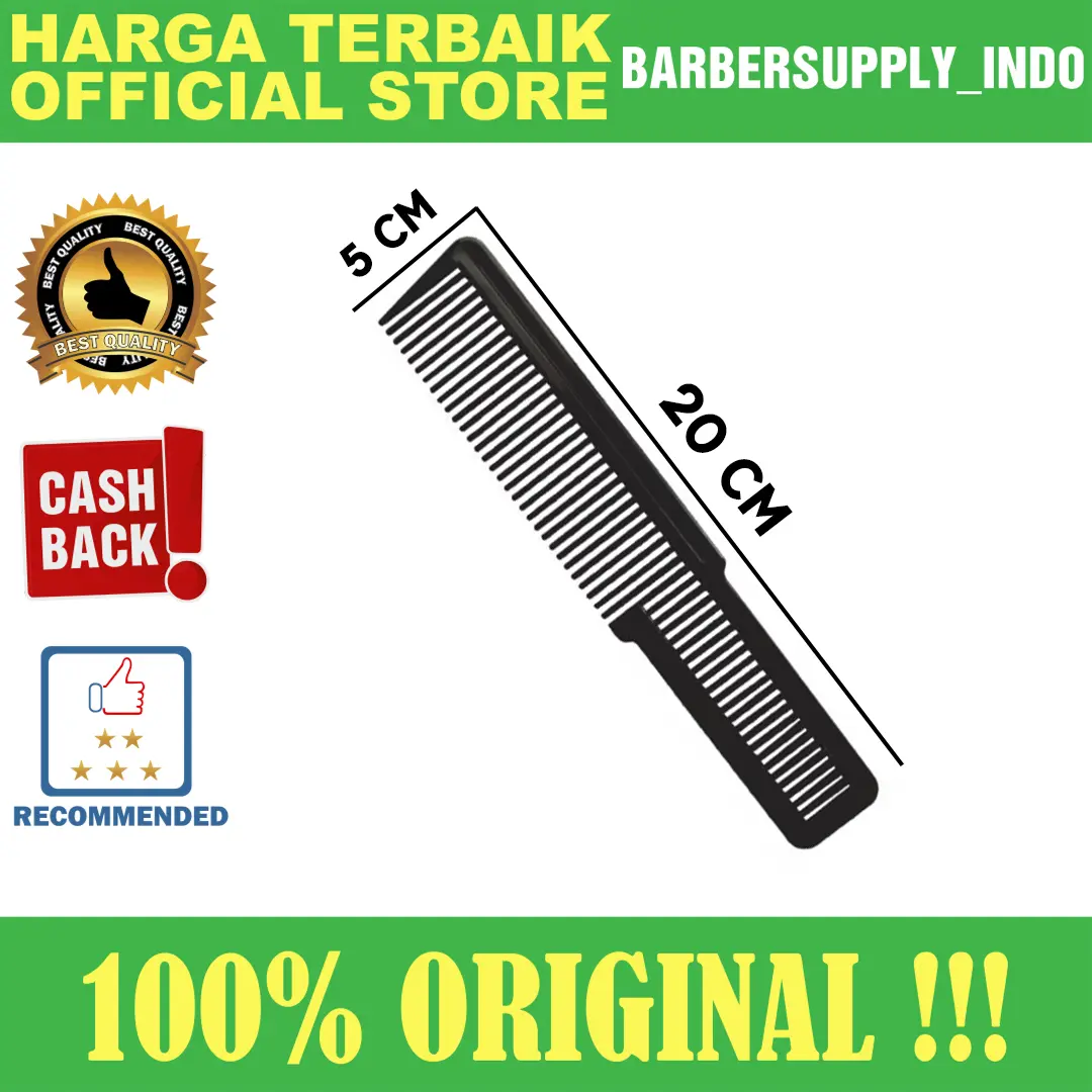 WAHL SISIR FLAT TOP CLIPPER CARBON / COMB ANTISTATIK BARBER PANGKAS