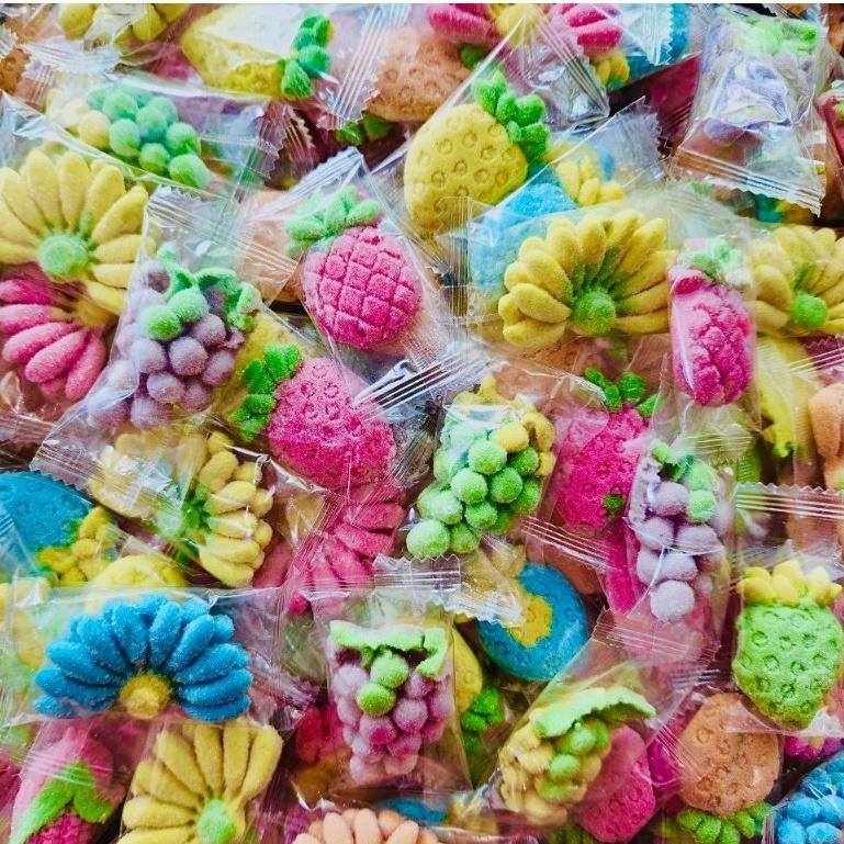 Kẹo dẻo hình trái cây mix vị - túi 1 kg Snack Food Ăn Vặt Thức Ăn Socola Chua Candy
