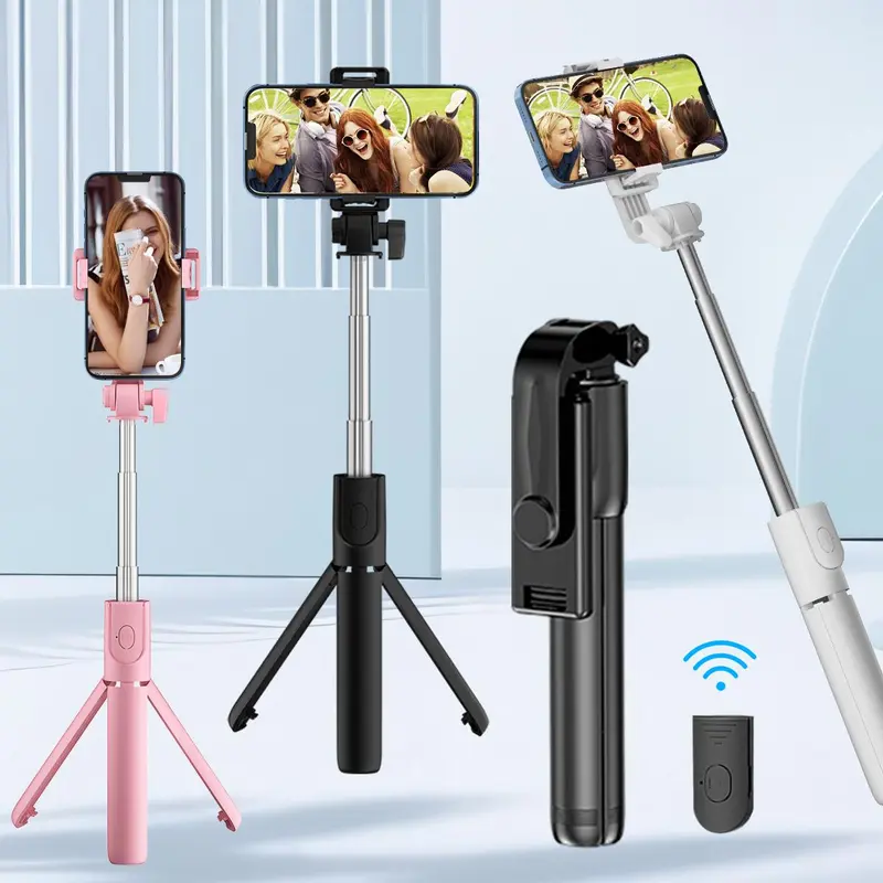Wireless Remote Control Selfie Stick, 1 Count 360-Degree Rotatable Phone Live Tripod, Phone Selfie Stick for Travel, Outdoor, Party, Wedding 0