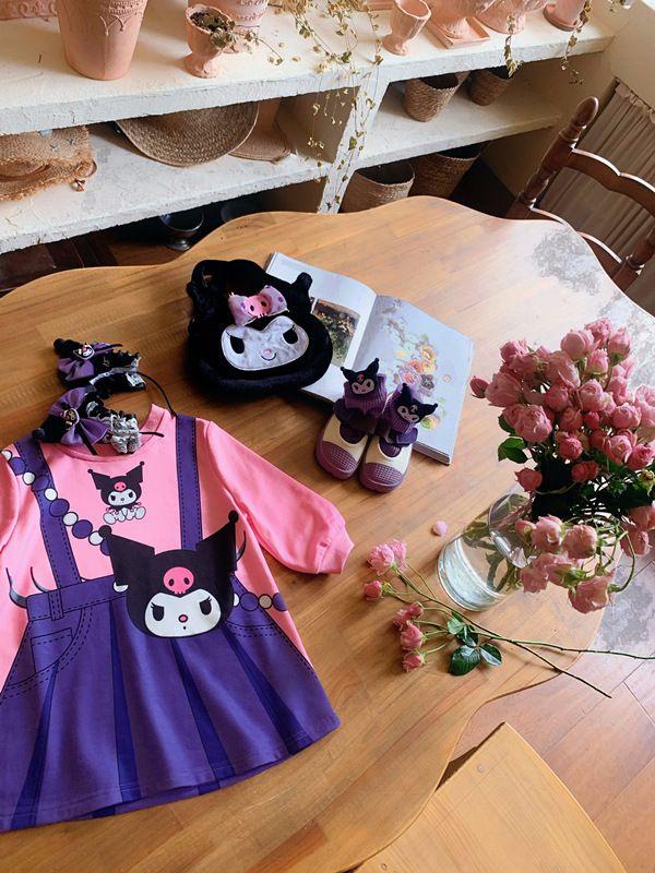 Product Introduction of Váy Len Mơ, Hàng Mới Về Mùa Xuân Và Mùa Thu, Dành Cho Bé Gái, Túi Messenger, Váy Niềng Răng, Thiết Kế Hoạt Hình, Giả Hai Lớp, Dài Tay, Thích Hợp Cho Bé Gái 7