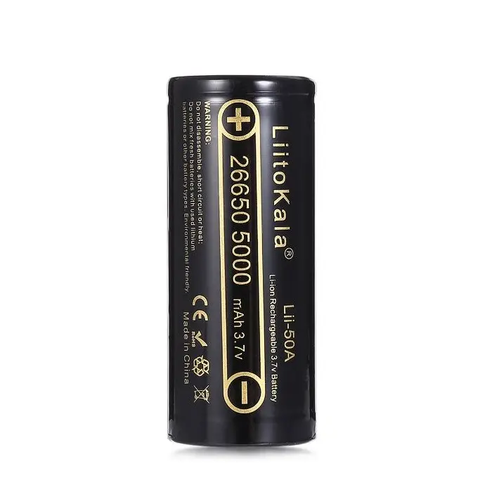 PIN SẠC 26650 LIITOKALA 3.7V 5000MAH CHÍNH HÃNG 0