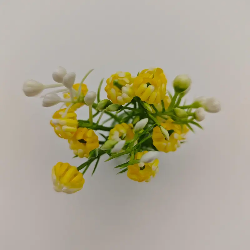 Mini Simulation Daisy Flower in Vase, 1 Count Mini Flower Vase, Miniature Home Decor, Pocket Dollhouse Accessories, Fruit 5