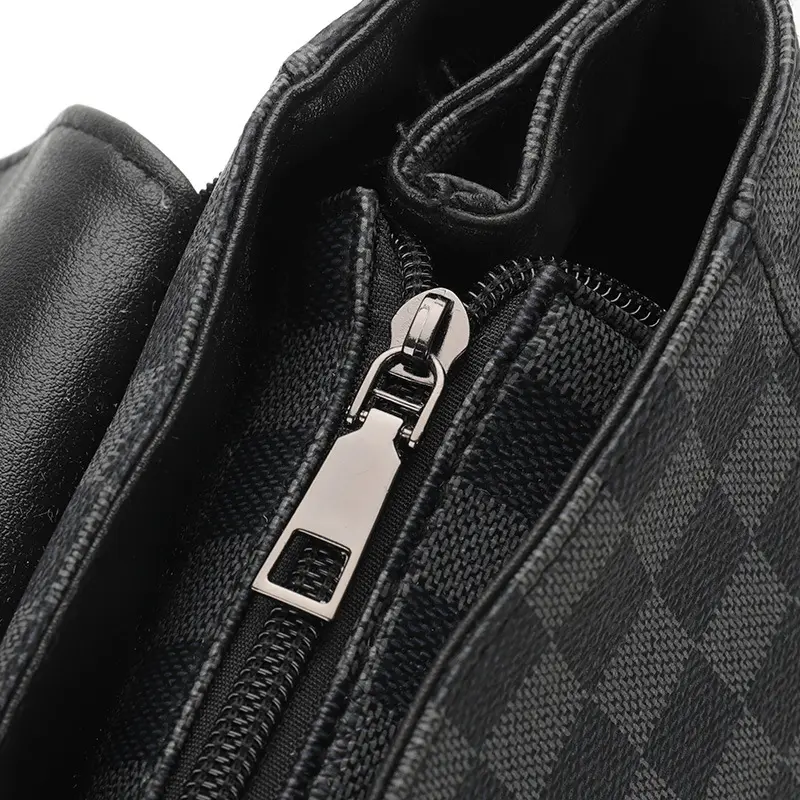 Cặp Đi Học Cá Tính Balo Da PU Nam Nữ Cao Cấp Bag Caro Chống Nước Đựng Laptop BA03 8