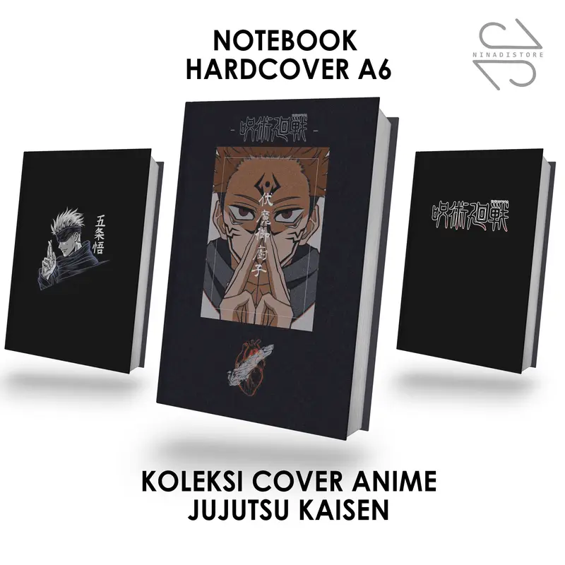 Pocket Book/Notebook Hardcover A6 isi polos dan garis Gambar JUJUTSU KAISEN 0