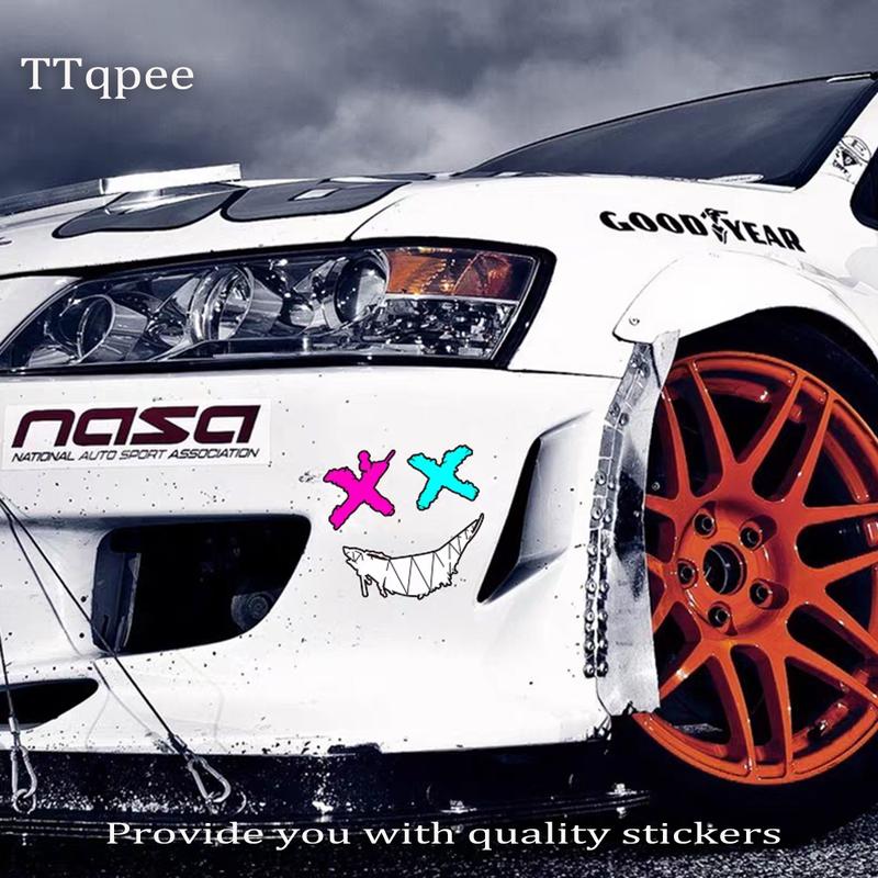 Product Introduction of Waterproof reflective stickers Jinx's crazy smiling face reflective patch helmet car sticker and motorcycle stickers 8