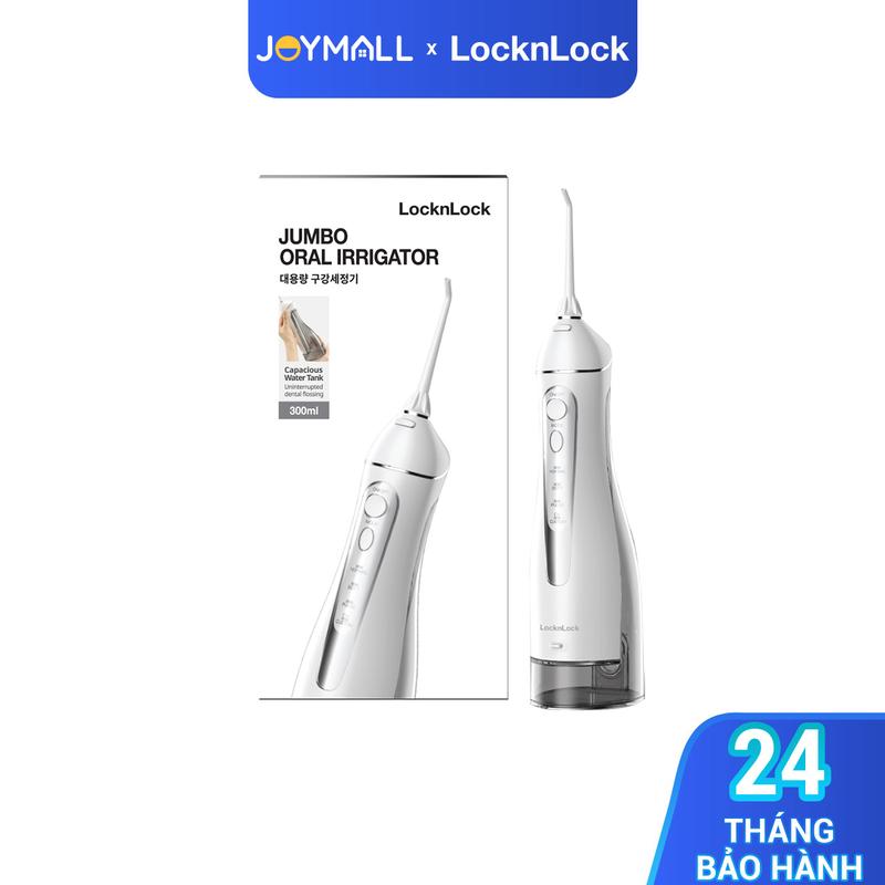 Máy Tăm Nước Locknlock ENR166GRY 300ml - Hàng Chính Hãng, Không Dây Dùng Pin Sạc, 4 Chế Độ Vệ Sinh, Pin Xài 20 Ngày - Joymall Women Nữ tămnước