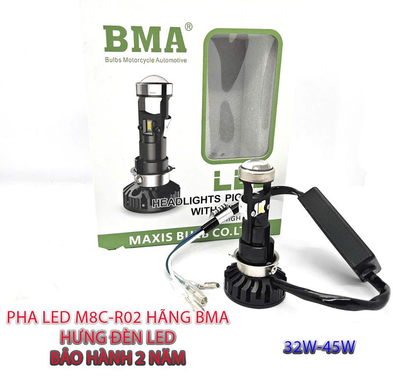 Đèn pha led M8C M8 tí hon lắp Dream,Wave, AB , Sh chân đa năng