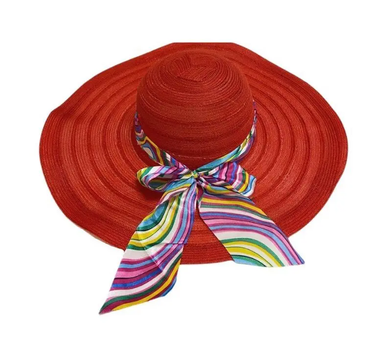 TOPI PANTAI WANITA FLOOPY PANAMA HAT RIBBON PREMIUM 2