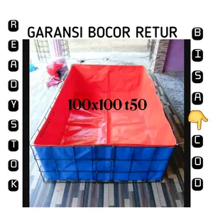 terpal kolam ikan  1m x 1m x 50cm / terpal kolam lele 100x100x50  / 1x1x50 type a3