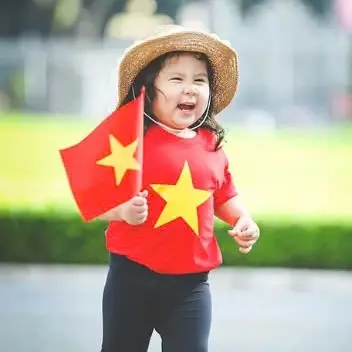 Lá cờ Tổ Quốc cầm tay, Cờ Đỏ Sao Vàng in 2 mặt, cờ Việt Nam cổ vũ ByRian 1