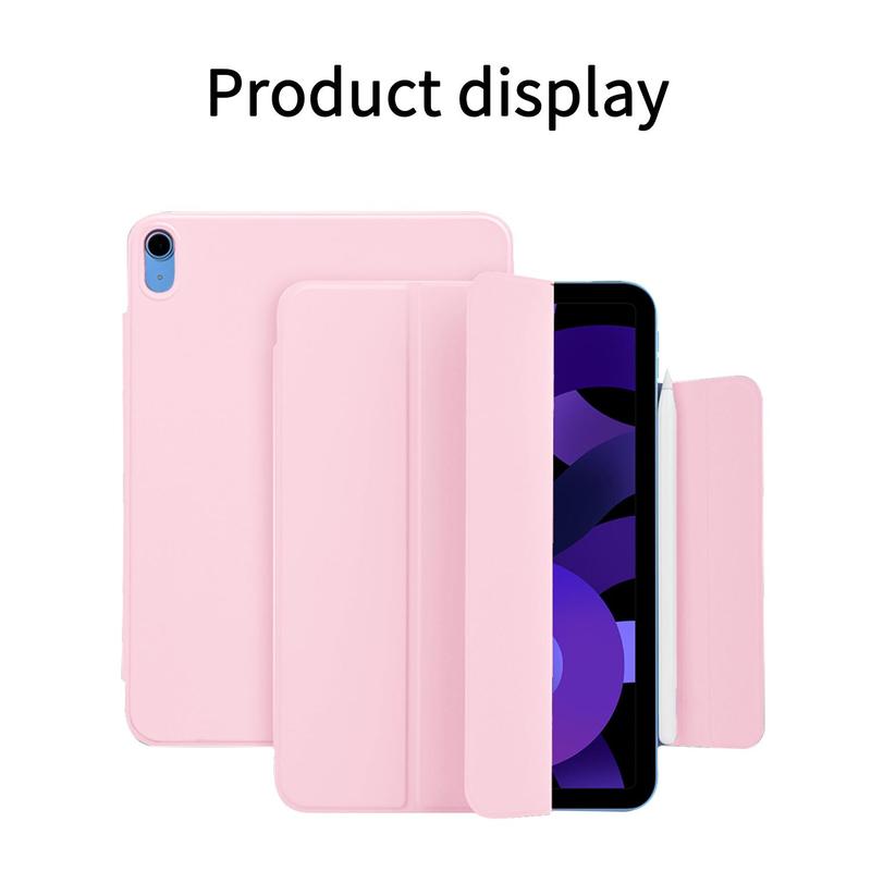 Magnetic Tablet Case, 1 Count Smart Foldable Magnetic Case, PU Leather Cover Case with Pencil Slot, Tablet Cover Cases Compatible with iPad 10th 6