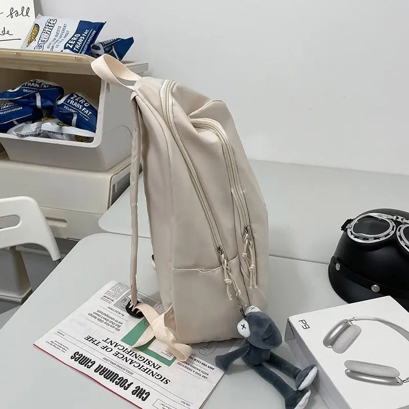 Ransel Wanita DMTS109 Unisex Hitam dan Putih untuk Sekolah Perguruan Tinggi - Backpack tas  ransel 2