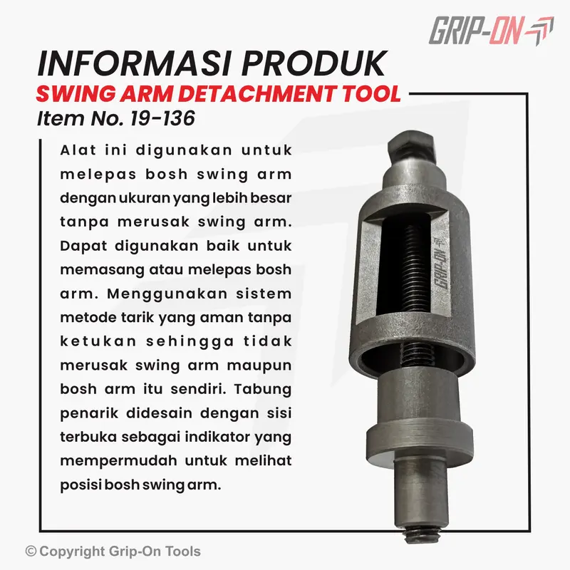 Grip-On Swing Arm Detachment Tool GY-6 Alat Lepas Pasang Bosh Swing Arm Ukuran Besar Untuk Matic 1