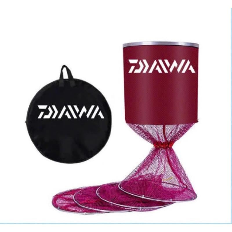 Rọng Đựng Cá cao cấp DAIWA màu đỏ và xanh khung inox chắc chắn chất liệu lưới viên cao su không thấm nước Bắt Cá Fishing Đi Câu Câu Cá Đi Câu Câu Cá