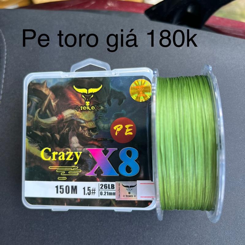 Dây dù PE câu cá toro crazy x8 mẫu mới +( hợp đựng+ mã quét chính hãng ) ( giá có thể thay dổi khi hết khuyến mãi ) Fishing Bắt Cá Đi Câu Ca Lure