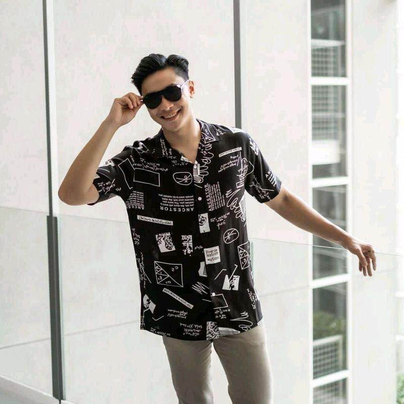 Kemeja Vintage Pria Baju Hawai Rayon Motif Kekinian Distro 5