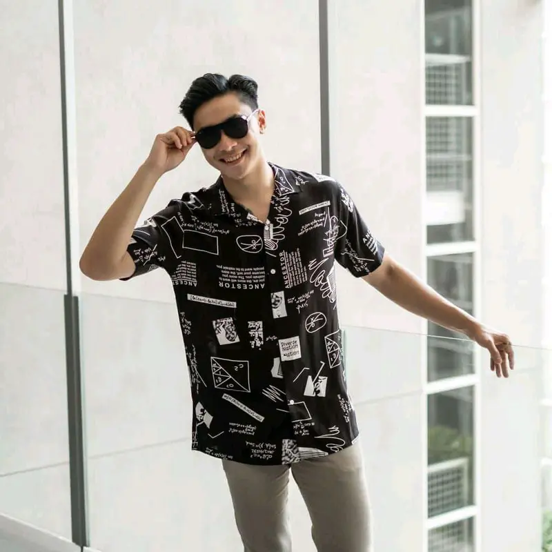 Kemeja Vintage Pria Baju Hawai Rayon Motif Kekinian Distro 5