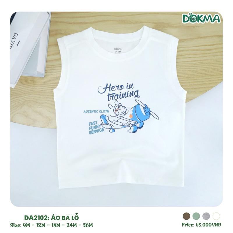 Áo ba lỗ Dokma dành cho bé trai size 9 tháng đến 36 tháng chất coton mềm và thoáng mát 5