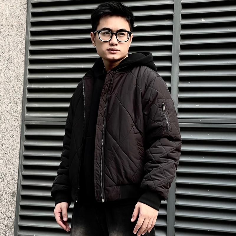  Áo Imperfect - Áo Khoác Bomber basic trần bông quả trám nam nữ bao giặt máy Menswear 