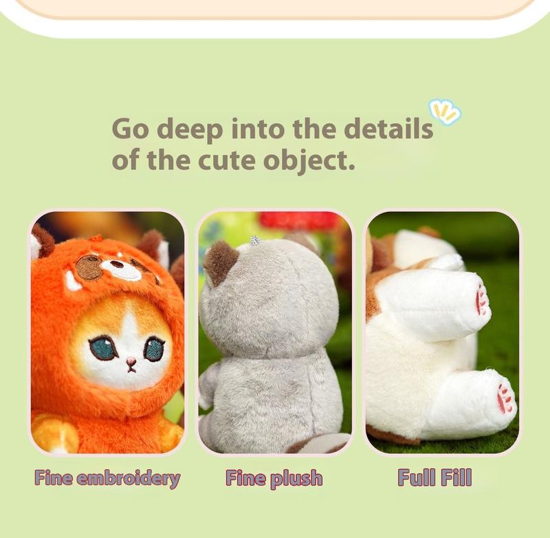 Product Introduction of mofusand plush Genuine Mofusand Long Tail Animal Series Plush Pendant Doll Cat Fu Shandi Shark Cat Doll mofusand  plush 11