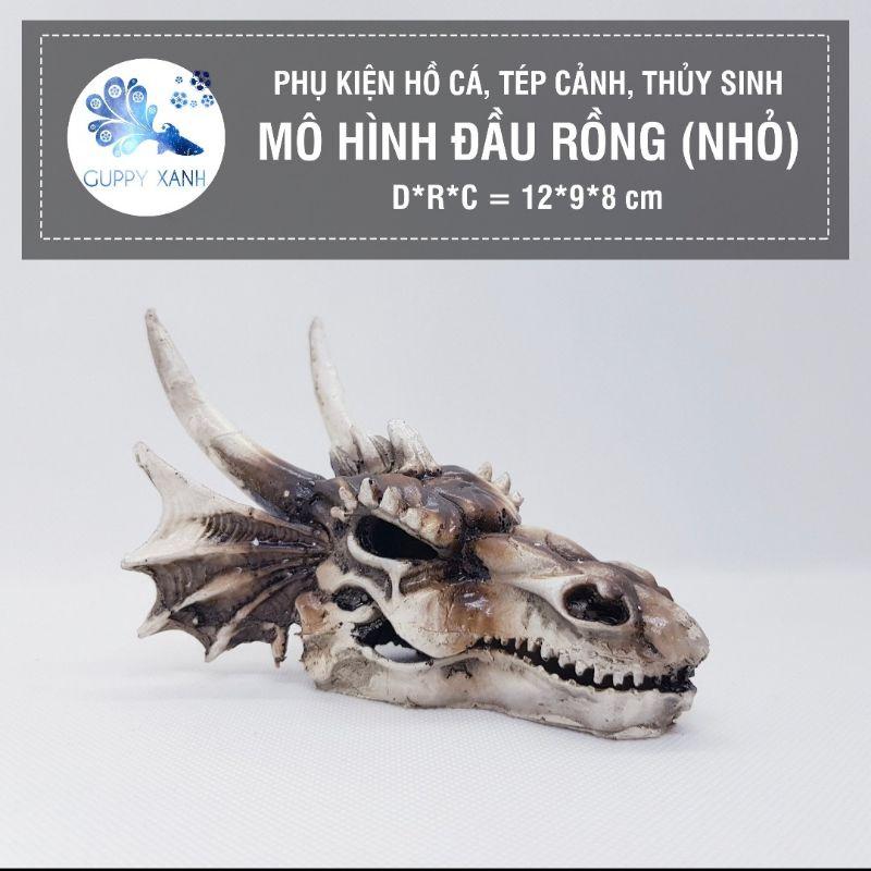 Đồ trang trí đầu lâu rồng trang trí bể cá lóc , hồ thủy sinh 6
