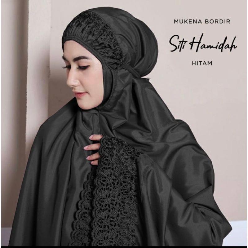 Mukena Dewasa Khadijah Motif Siti Hamidah Katun Micro Premium Jumbo Atasan Muslim Tie Bawahan 6