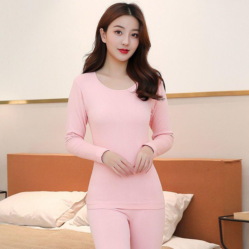 Product Introduction of Bộ Đồ Áo Liền Quần Giữ Nhiệt Mùa Đông, Dành Cho Nữ, Nhiệt Độ Không Đổi 37 Độ, Lót Lông Cừu Không Đường May, Dày Dặn, Thích Hợp Cho Học Sinh, Áo Lót, Quần Dài, Quần Áo Mùa Thu, Bộ Sưu Tập 2024 12