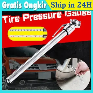 Pengukur Tekanan Angin Ban Mobil Motor Model Pensil Pen Style Tire Pressure Gauge 10~100 PSI