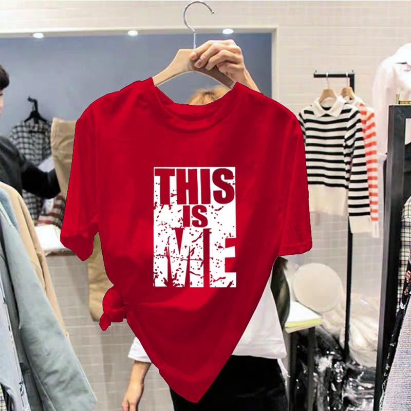 Product Introduction of Unisex T Shirt for Women Korean Fashion Loose Teen Tops Printed Graphic Casual Short-sleeved O304m 19