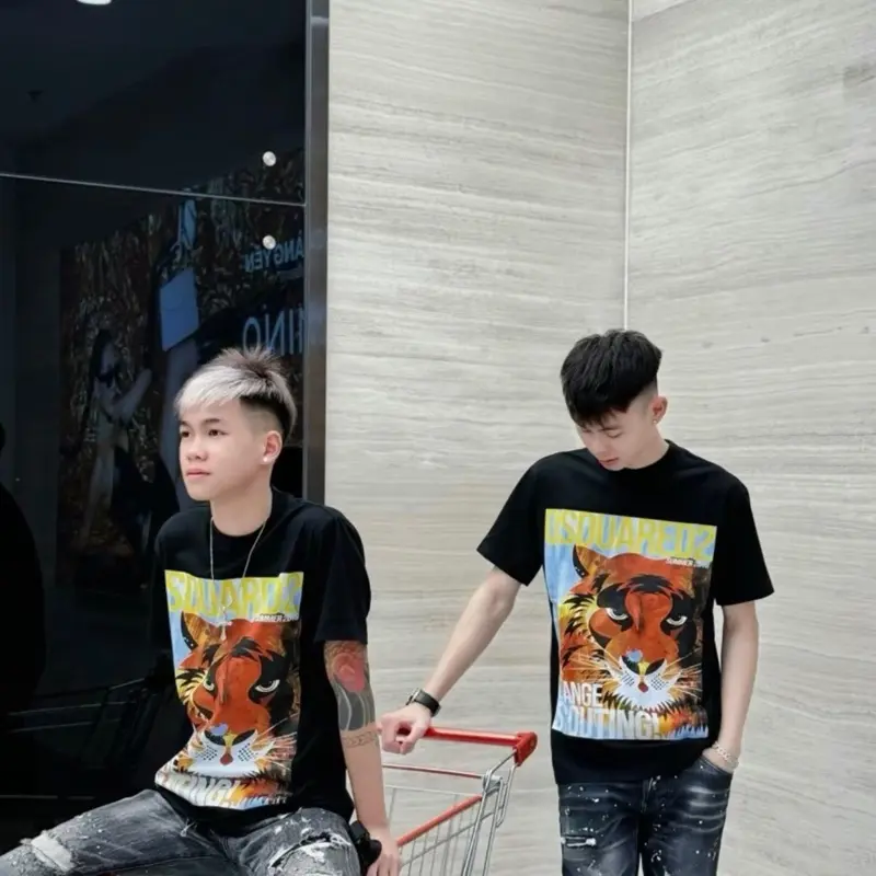 Áo Phông D.Q.S In Hoạ Tiết Hổ Hàng Siêu Cấp Chất Cotton Cao Cấp Hottrend 2025