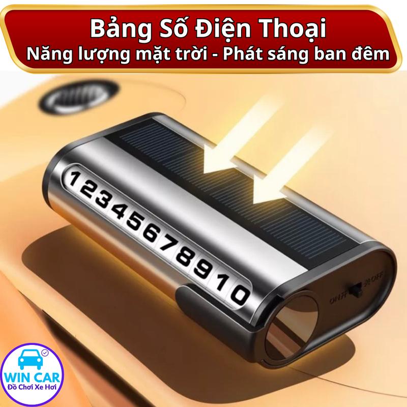 Bảng Số Điện Thoại - Phát sáng ban đêm -cho Xe ô tô dùng năng lượng mặt trời để taplo xe hơi - Nội Thất trang trí xe ô tô