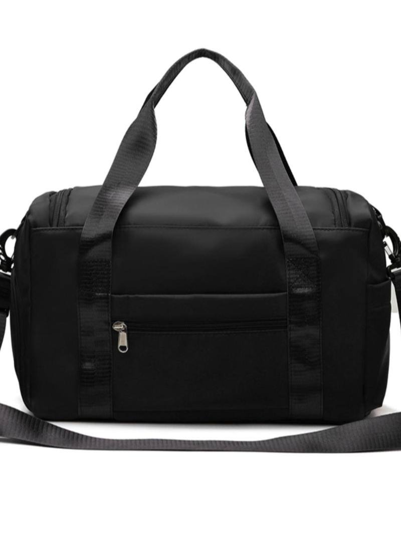 Product Introduction of Large Capacity Multi-pocket Travel Bag, Lightweight Storage Short-distance Sports Fitness Bag, Casual Solid Color Travel Bag for Men & Women 7