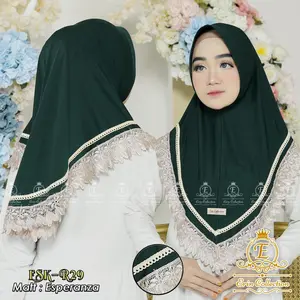 HIJAB INSTAN PET ORI by ERIN COLLECTION ESK_R29 Cantik Kerudung Renda  Bergo  Muslim