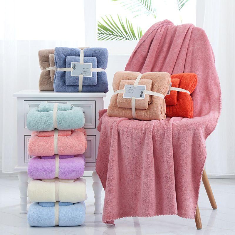 Handuk Set 2in1 New Motif Polos And Handuk Mandi Dewasa 1