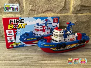 Mainan Kapal Pemadam Edukasi Anak Perahu Air - Mainan Fire Boat Rescue - Mainan Anak Koleksi Kapal Perahu Lampu dan Suara