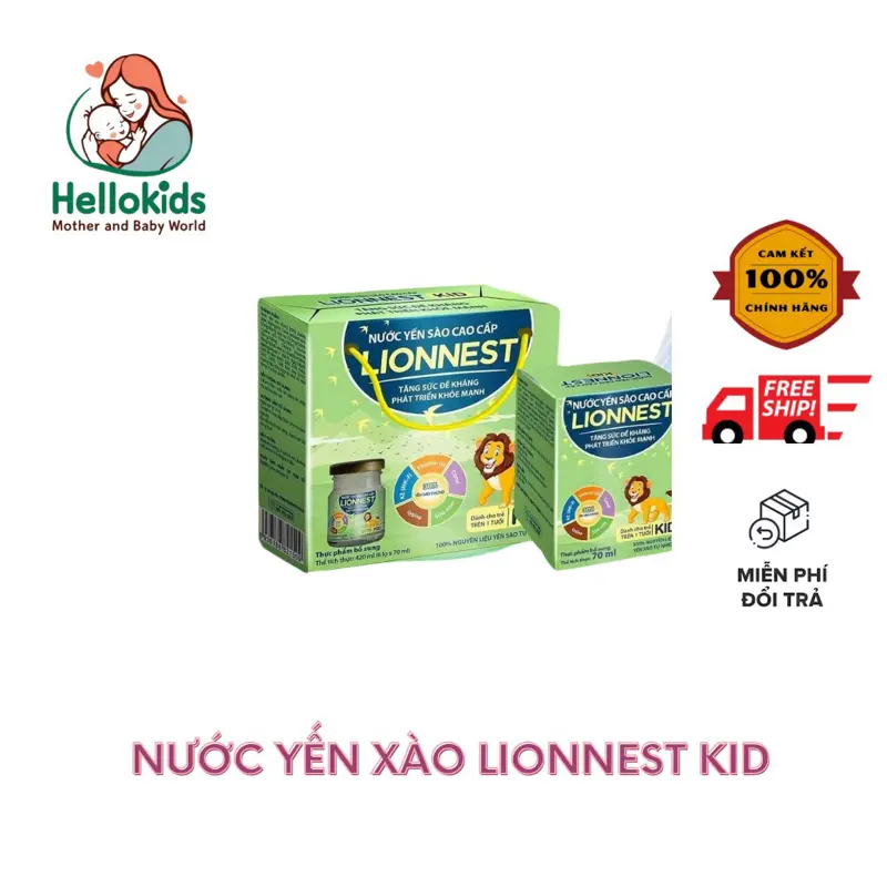 Nước Yến Kids Lionnest 30% Yến Sợi Xách 6 Hũ ( Có Lẻ)