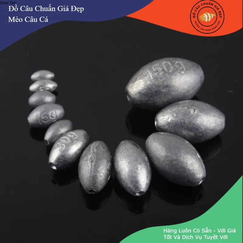 Chì Tròn Quả Trám, Chì Xuyên Tâm Câu Cá, Chì Không Bao Gồm Lõi Nhựa 7
