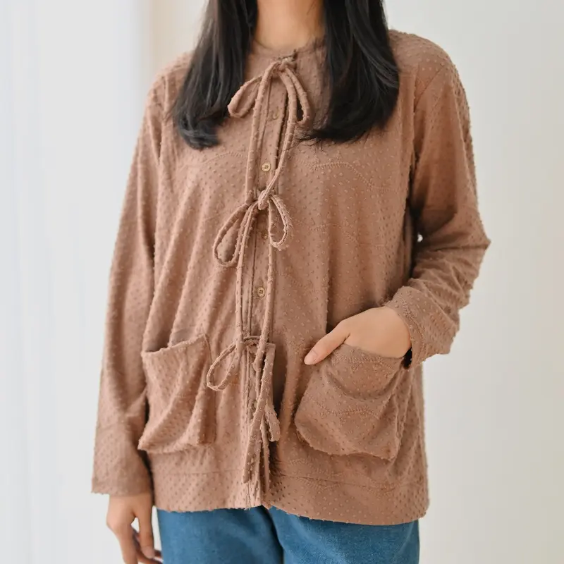 Marchemode Geka Cardi Blouse Baju Knit Lengan Panjang 1